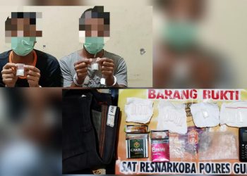 Polres Gumas Amankan Dua Orang Pemilik 22 Paket Sabu di Jalan Lintas Tewah-Rungan