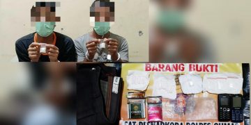 Polres Gumas Amankan Dua Orang Pemilik 22 Paket Sabu di Jalan Lintas Tewah-Rungan