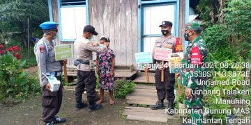Lagi, Polsek Manuhing dan Tim Gabungan Laksanakan PPKM Berskala Mikro