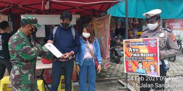 Satlantas Polres Gumas Gencar Sosialisasi Protokol Kesehatan