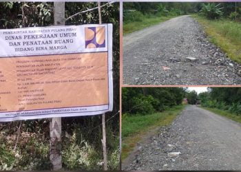 Proyek Peningkatan Jalan Masyumi Layar Pulang Pisau Diduga Bermasalah