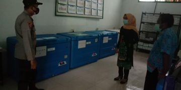 Kabagops Polres Lamandau Cek Gudang Penyimpanan Vaksin Covid-19