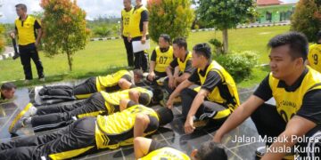Polres Gumas Gelar Tes Kesamaptaan Jasmani Semester I Tahun 2021