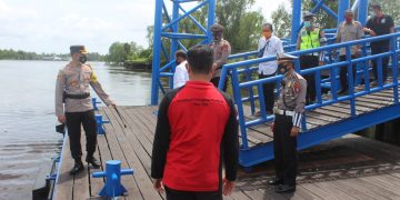 Antisipasi Bencana, Kapolres Seruyan Koordinasi dengan BPBD dan Pantau Debit Air 