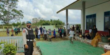 Polsek Danau Sembuluh Kawal Penyembelihan Hewan Kurban