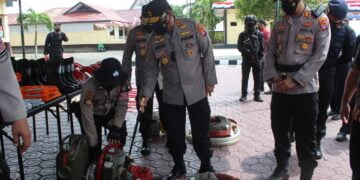 Kapolda Kalteng Cek Sarpras Penanggulangan Karhutla Polres Seruyan
