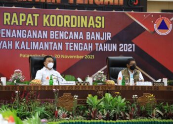 Gubernur Kalteng Pimpin Rakor Bersama BNPB Pusat