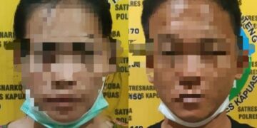 Pasangan Budak Sabu Asal Mantangai ini Terkejut dan Pucat Saat Dibekuk
