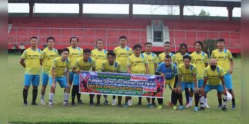 Peringati HANI 2021, SIWO PWI Kalteng Gelar Pertandingan Sepakbola Segitiga