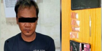 Pemuda Berambut Pirang Digiring ke Polres Kotim, Diduga Miliki Sabu