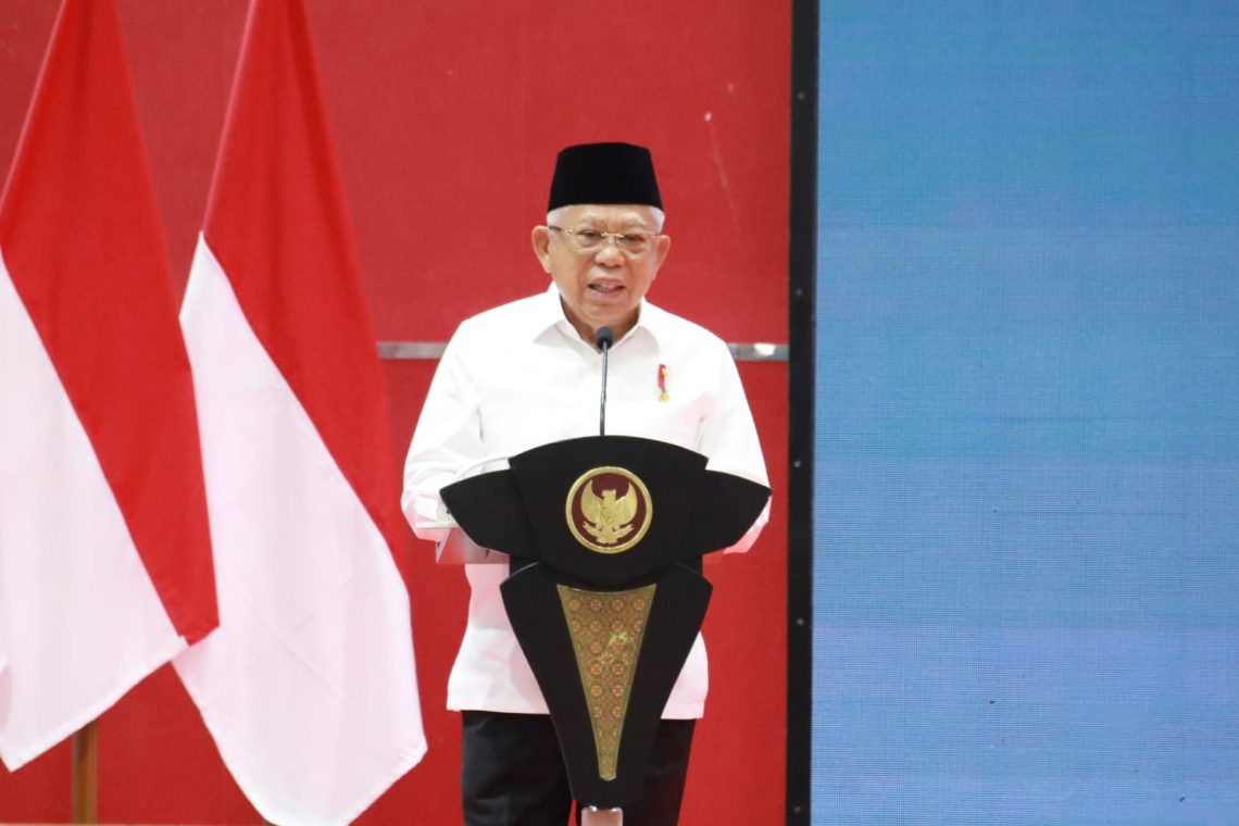 Wakil Presiden RI KH. Maruf Amin saat menyampaikan arahannya