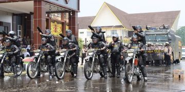 Kesiapan Jelang Pemilu 2024, Polres Pulang Pisau Simulasikan Sispamkota