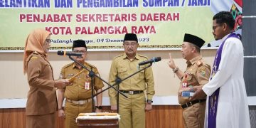 Joni Harta Dilantik Jadi Pj. Sekda Kota Palangka Raya