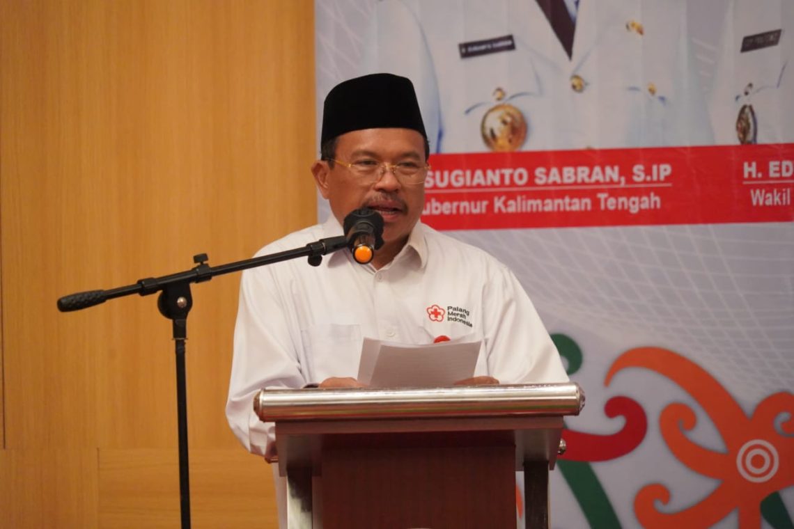 Sekda Prov. Kalteng H. Nuryakin bacakan sambutan