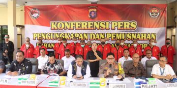 Polda Kalteng Musnahkan 595 Gram Sabu, Hasil Pengungkapan dari 14 Kasus Dengan 22 Tersangka