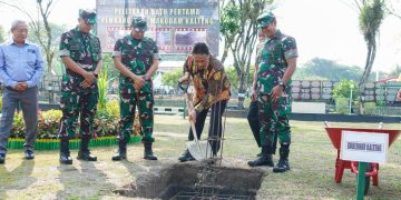 Wagub Edy Pratowo Lakukan Peletakan Batu Pertama Pembangunan Makodam Kalteng