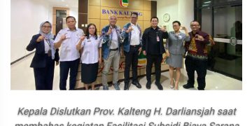 Kepala Dislutkan Kunjungi Kantor Pusat PT. Bank Kalteng