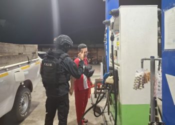 Ditsamapta Polda Kalteng Gelar Patroli Dialogis dan Sambangi SPBU