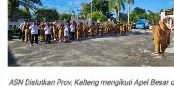 Darliansjah Pimpin Apel Besar ASN Dislutkan Kalteng