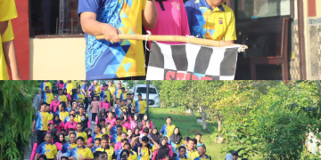 HUT Bhayangkara ke-78 : Polres Lamandau Gelar Jalan Sehat dan Family Gathering