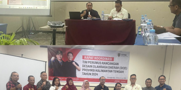 Rakor Tim Perumus Rancangan DOD Kalteng Bahas Sejumlah Cabor Usulan