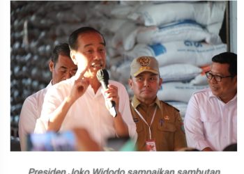 Presiden Tinjau Stok Beras dan Salurkan Bantuan Pangan Cadangan Beras Pemerintah di Gudang Perum Bulog Palangka Raya