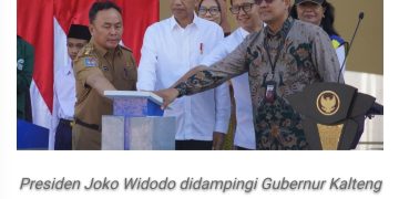 Gubernur Sugianto Dampingi Presiden Resmikan Pembangunan, Rehabilitasi dan Renovasi Sapras Pendidikan di Kalteng
