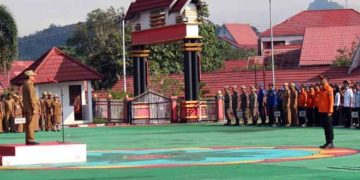 Pj Bupati Pimpin Apel Gabungan Lingkup Pemkab Mura