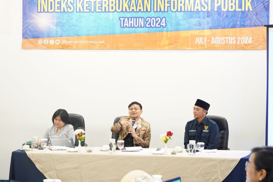 Komisi Informasi (KI) Pusat menggelar Focus Group Discussion (FGD) Indeks Keterbukaan Informasi Publik (IKIP) Tahun 2024, di M Bahalap Hotel Palangka Raya, Jumat (2/8/2024). Foto : Ist