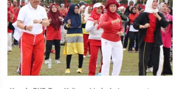 BKD Gelar Senam Bersama Seluruh ASN dan Tenaga Kontrak