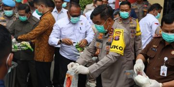 Polda Kalteng Musnahkan 50,6 KG Sabu Hasil Pengungkapan Kasus di Lamandau