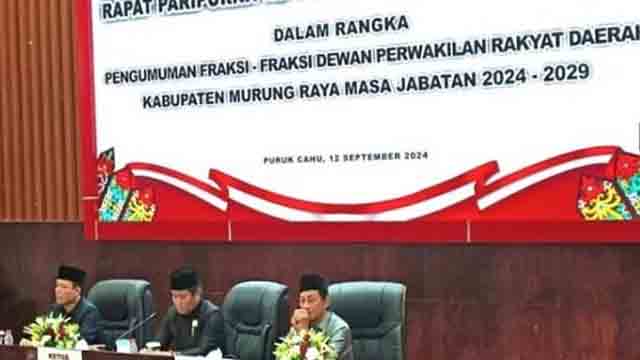 Rapur Pengumuman Fraksi-fraksi DPRD Mura Masa Jabatan 2024-2029