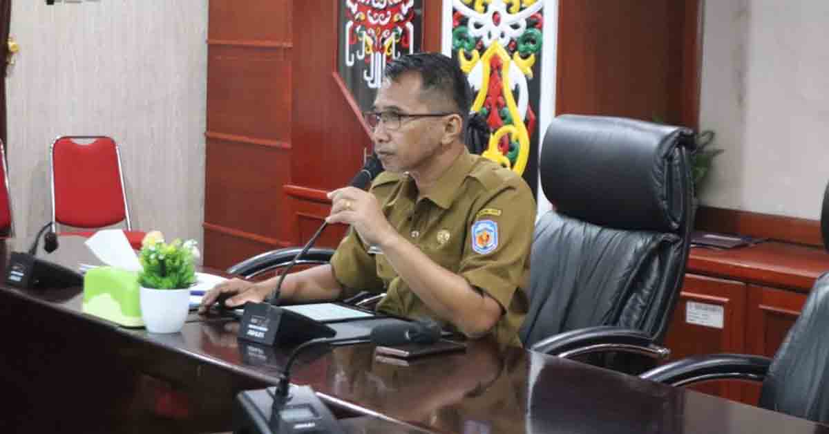 Asisten I Setda Hadiri Zoom Meeting Asistensi Pendanaan Pengamanan Pilkada