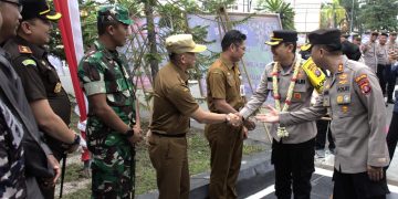 Sekda Kapuas Ikuti Penyambutan Kapolres Baru