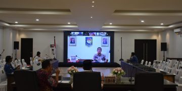 Pj Bupati Hadiri Rakor Netralitas ASN Secara Virtual