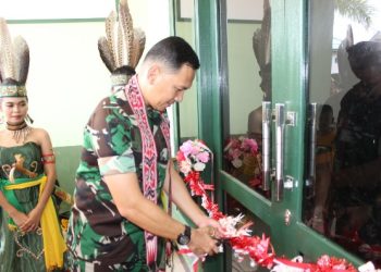 Dandim 1016/Plk Resmikan Kantor Koramil Manuhing