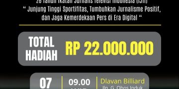 IJTI Kalteng Gelar Turnamen Biliar antar Jurnalis se-Kalimantan