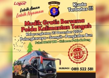 Polda Kalteng Fasilitasi Masyarakat Mudik Gratis Tujuan Sampit, Pangkalan Bun Hingga Lamandau