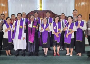 Satlantas Polresta Palangka Raya Gelar Minggu Kasih di Gereja Bukit Raya