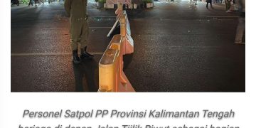 Satpol PP Kalteng Konsisten Jaga Kelancaran Acara Huma Betang Night