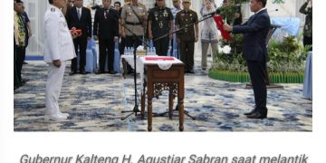 Lantik Pj. Bupati Barito Utara, Gubernur Agustiar Sabran Tekankan Percepatan Pembangunan yang Berdampak Langsung pada Masyarakat