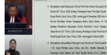 MK Diskualifikasi Semua Paslon Bupati Pilkada Barito Utara