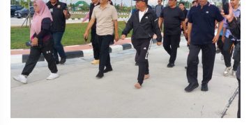 Jalan Sehat Jadi Sarana Gubernur Kalteng Bangun Komunikasi Terbuka dengan Media