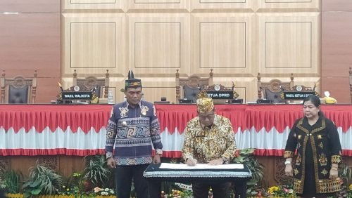 Dewan Perwakilan Rakyat Daerah (DPRD) Kota Palangka Raya menggelar Rapat Paripurna Ke-15 Masa Persidangan III Tahun Sidang 2024/2025, bertempat di Ruang Sidang Paripurna DPRD Palangka Raya, Jumat (8/8/2025). Foto : Is