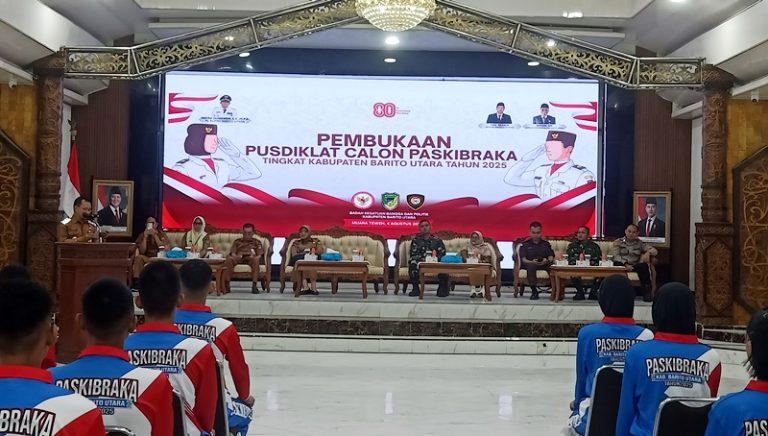 Pj Bupati Barut Buka Secara Resmi Pusdiklat Calon Paskibraka
