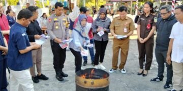 Anggota DPRD Barito Utara Hadiri Pemusnahan Surat Suara Rusak dan Lebih Jelang PSU