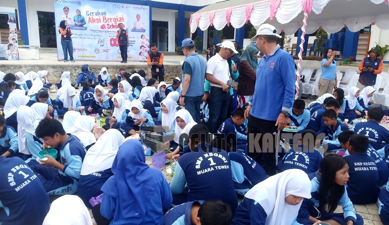 Kepala SMPN 1 Muara Teweh, Maslan, mengajak seluruh warga sekolah untuk menjadikan Gerakan Aksi Bergizi sebagai wujud nyata kepedulian terhadap kesehatan dan masa depan generasi muda