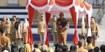 Bupati Shalahuddin Pimpin Apel Perdana, Tegaskan Semangat Baru ASN Barito Utara