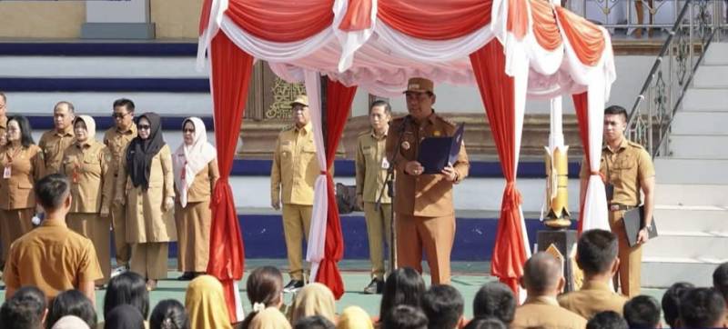 Bupati Shalahuddin Pimpin Apel Perdana, Tegaskan Semangat Baru ASN Barito Utara