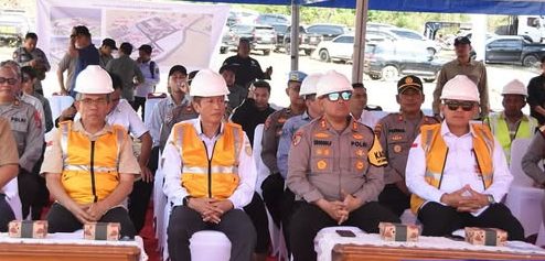 Pemancangan Perdana Pembangunan Gedung Polres Barito Utara, Ini Harapan Pj Bupati Indra Gunawan
